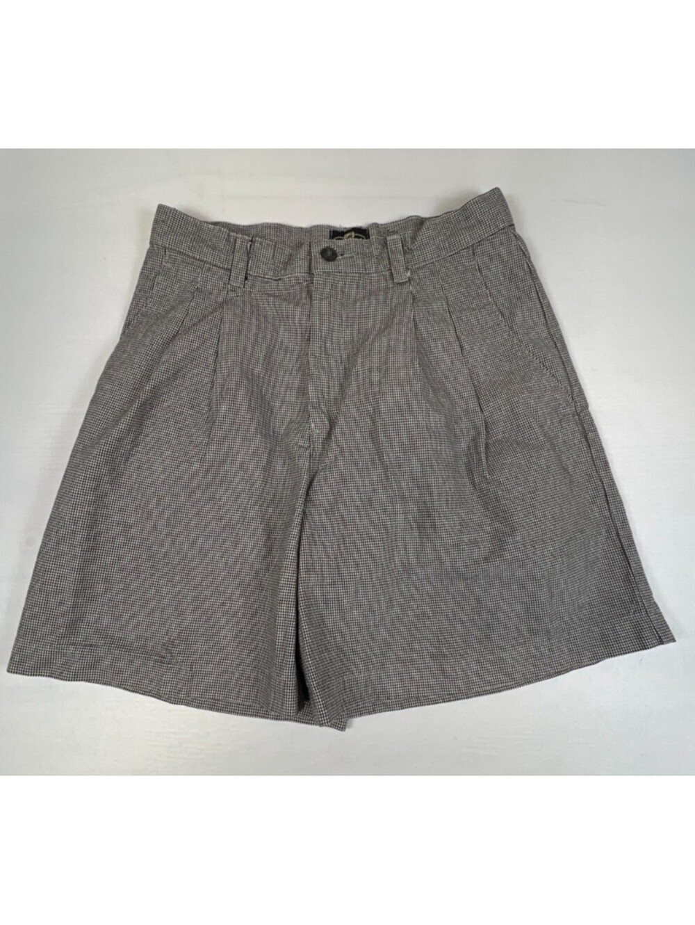 Vintage Lee Casuals High Waisted Pleated Shorts Womens 8 Pet Houndstooth Cotton